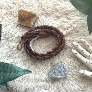 Madewell The Shoulder Bag Strap: Braided Leather Edition / ENGLISH SADDLE